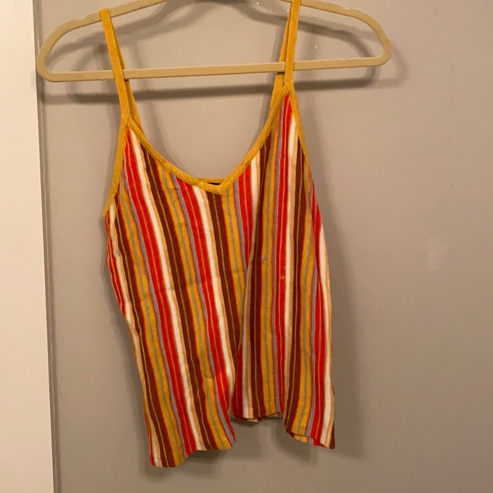Lucy Paris crop tank top with fun warm colors